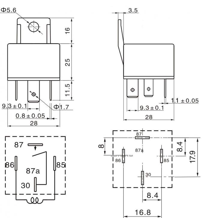 40 Amp Automotive Relay Socket