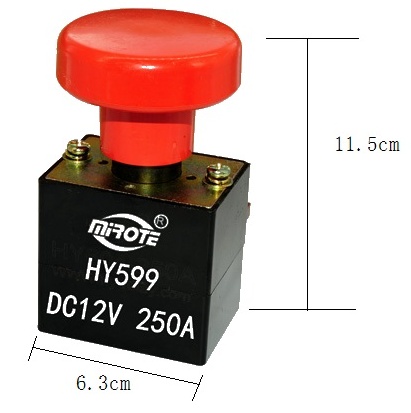 250 Amp Powerful Waterproof Electrical Push Button Switches Master Cut Off