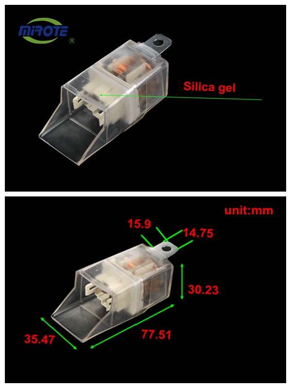 12V 30A 4-pin OEM: KKY02-67-740 Mini Transparent Waterproof Relay Kia KKY01-67-740 mini automotive relay