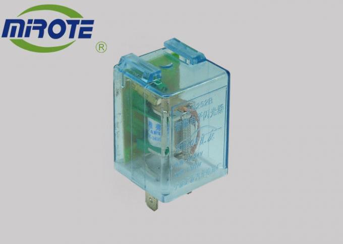 Transparent Blue Electronic Led Flasher 24V , 3G252B Gerelay 3 Pin Led Compatible Flasher 81980-87704