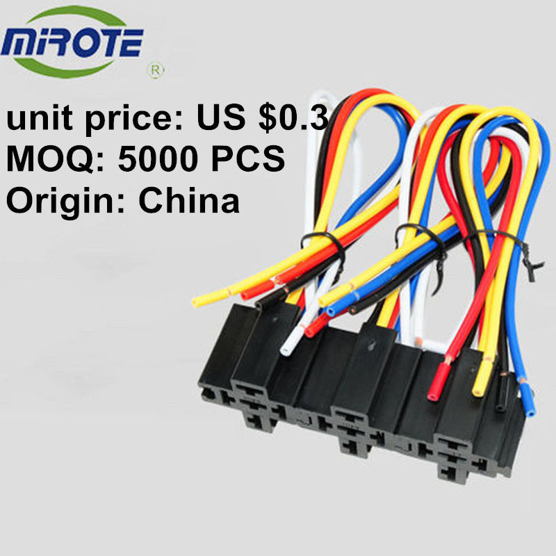 5 Pins SPDT Type Auto Wiring Harness With Slide Wires 3 Pack 12 Volt