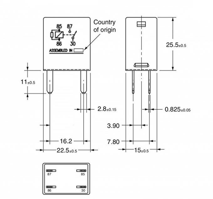 158571 4Terminals Automotive Micro Relay ,Multi Use Auto Electrical