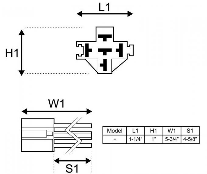 5 Pins SPDT Type Auto Wiring Harness With Slide Wires 3 Pack 12 Volt With Plastic Socket