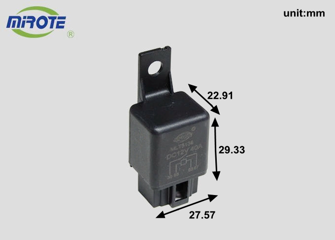 Four Pole 12vdc 40a Spst Automotive Relay With Black