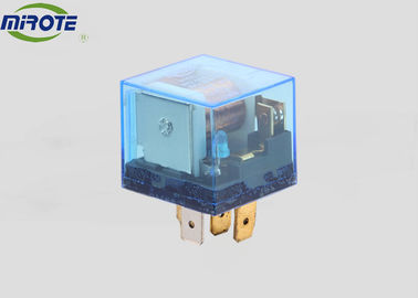 Transparent Blue 80 Amp Automotive Relay , 5 Pin Universal 12 Volt Relay With Led Light