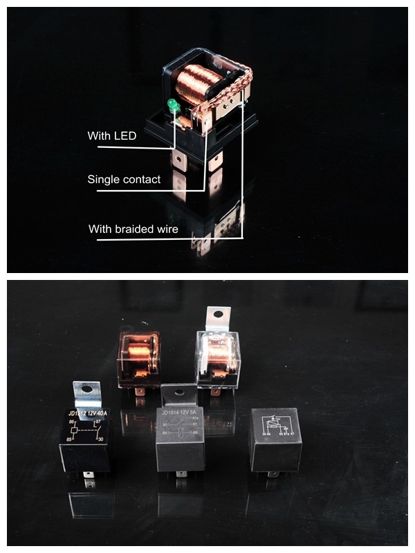Factory direct car air conditioning relay 12V 40A relay universal electromagnetic relay 5 pin spdt relay 9